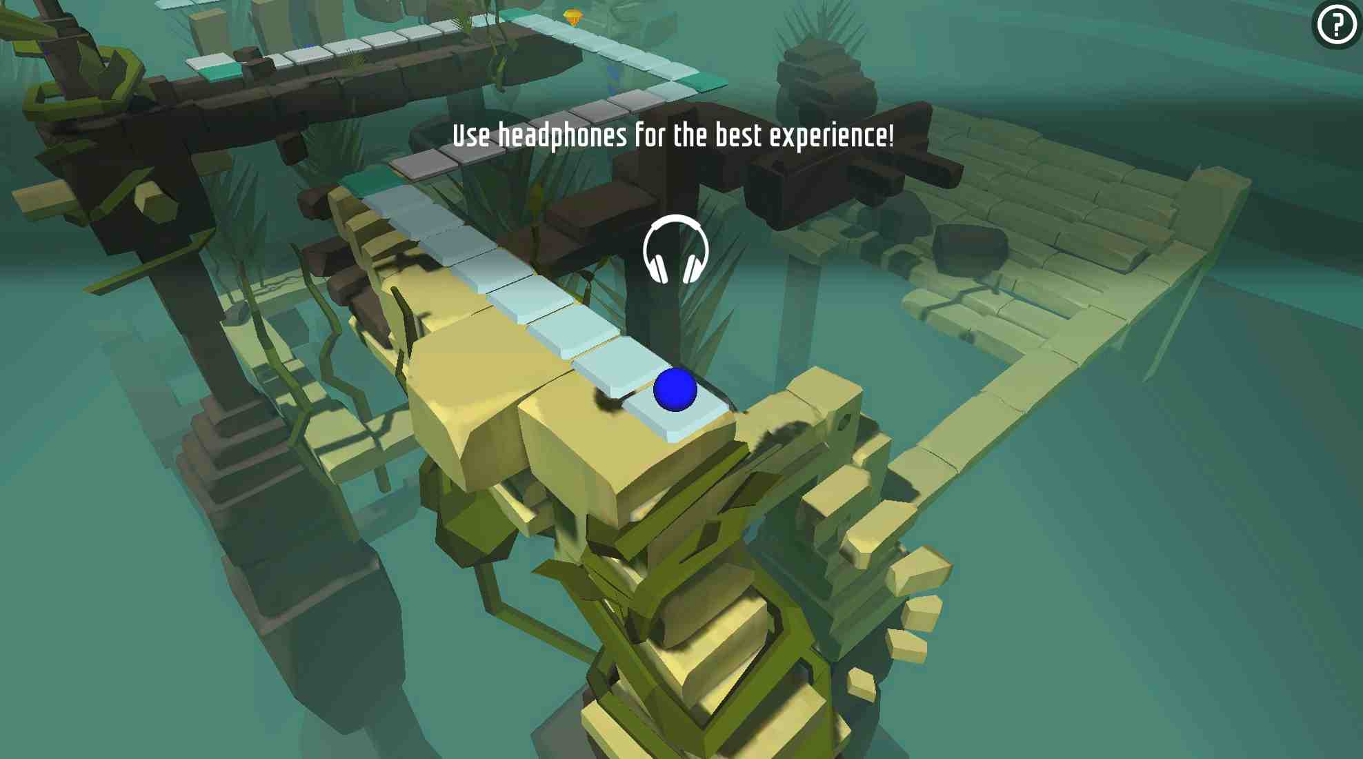 Dancing Beat gameplay showing rhythm-based music game with ball navigating vibrant EDM maze