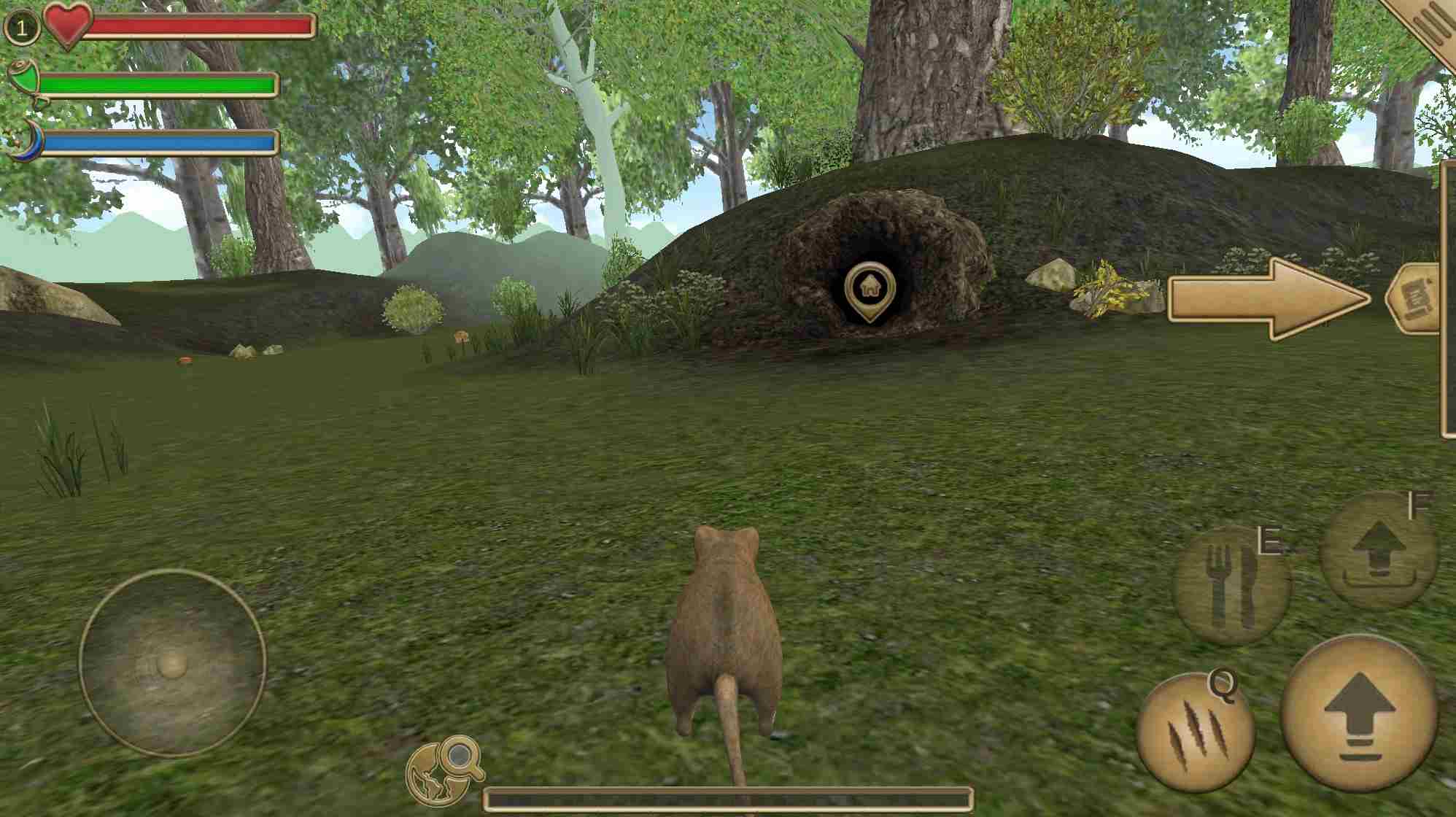 Forest Mouse 3D simulation gameplay showing rodent survival and nest building