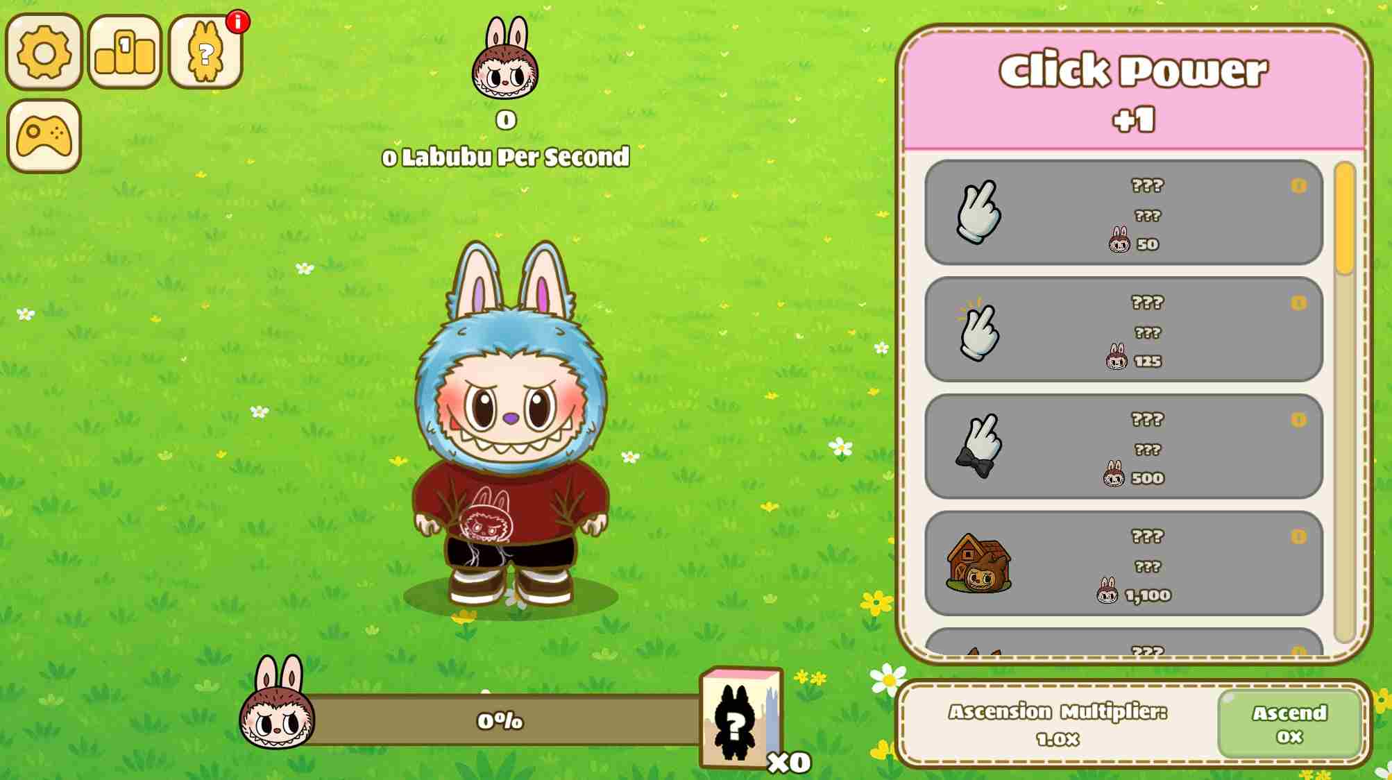 Labubu Clicker gameplay featuring cute character tapping and blind box mechanics
